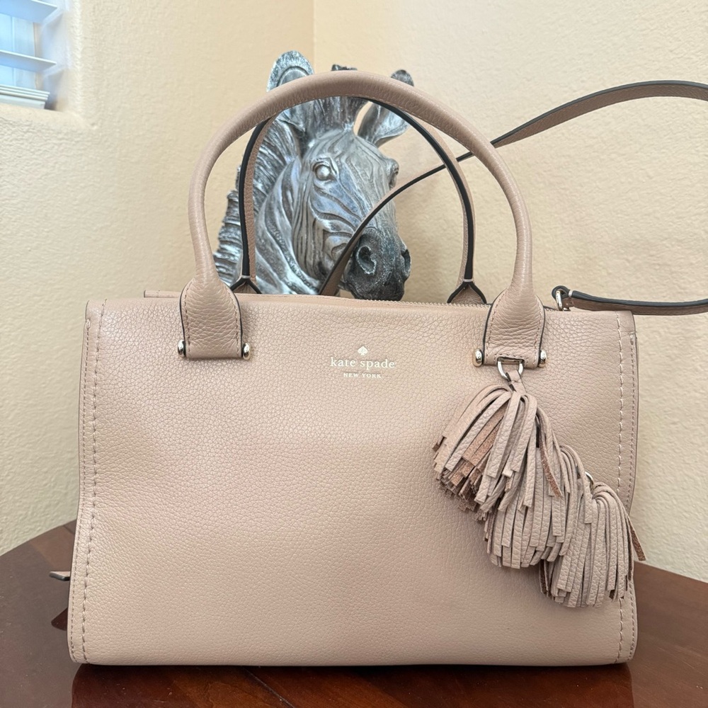 Authentic Kate Spade Beige Leather Handbag